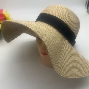 Furtak Beautiful Wide brim Sun Hat with Black Ribbon HT4333